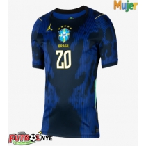 Camiseta Brasil Lucas Paqueta #20 Visitante Equipación para mujer Mundial 2026 manga corta